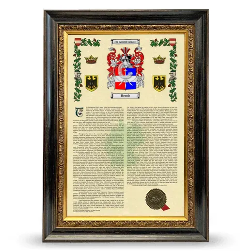 Herolt Armorial History Framed - Heirloom