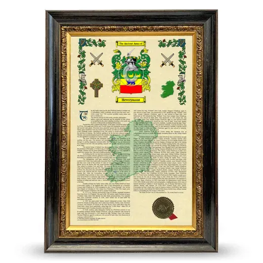 Heverymant Armorial History Framed - Heirloom