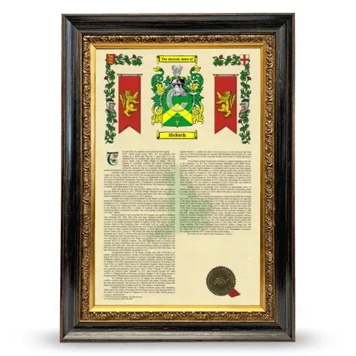 Hicforth Armorial History Framed - Heirloom