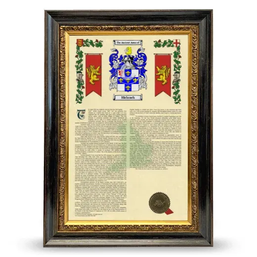 Hichcach Armorial History Framed - Heirloom