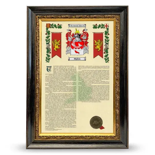 Hipken Armorial History Framed - Heirloom