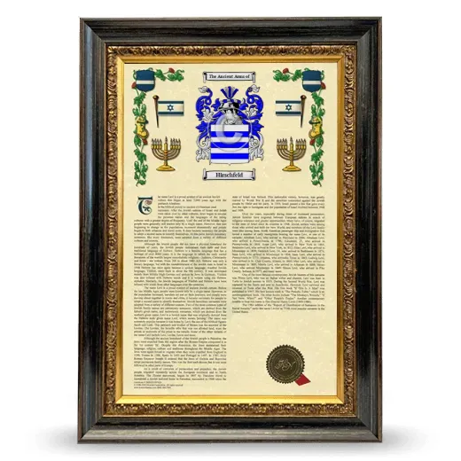 Hirschfeld Armorial History Framed - Heirloom