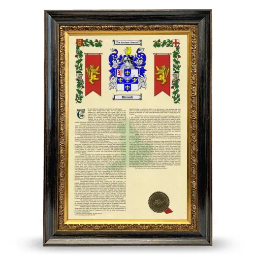 Hiscack Armorial History Framed - Heirloom