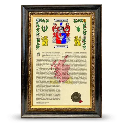 Hitcherson Armorial History Framed - Heirloom