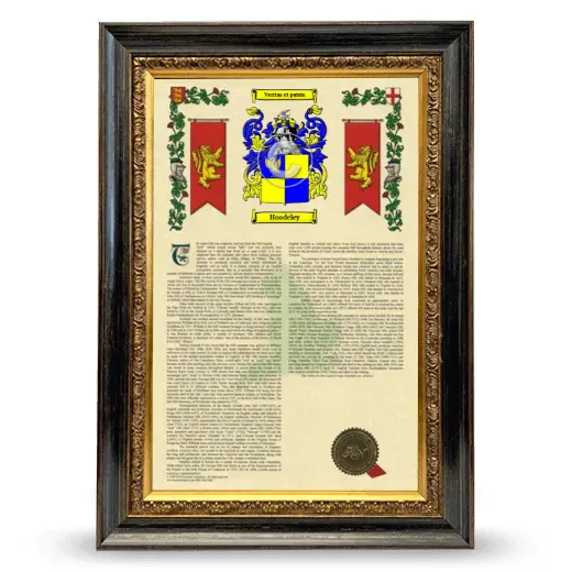 Hoadeley Armorial History Framed - Heirloom