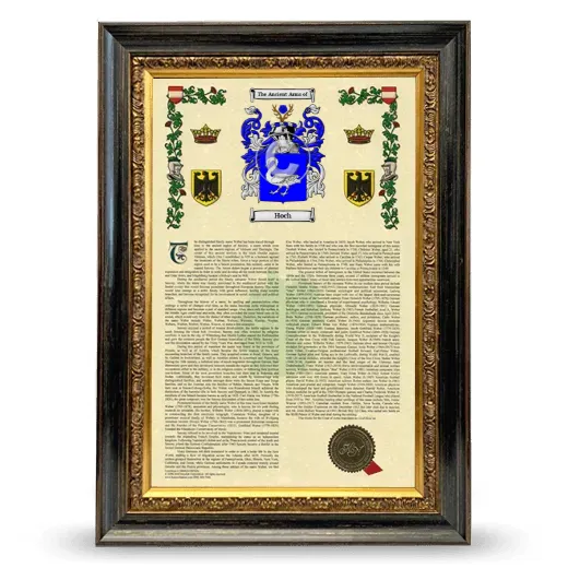 Hoch Armorial History Framed - Heirloom