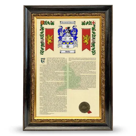 Hocky Armorial History Framed - Heirloom