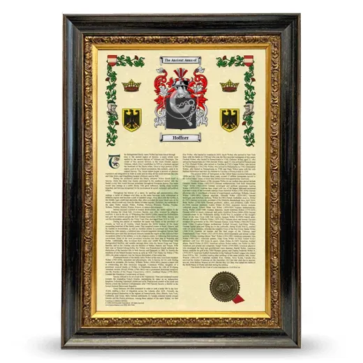 Hoffner Armorial History Framed - Heirloom