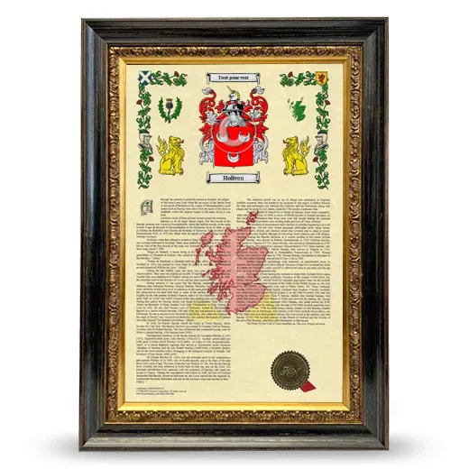 Holiven Armorial History Framed - Heirloom