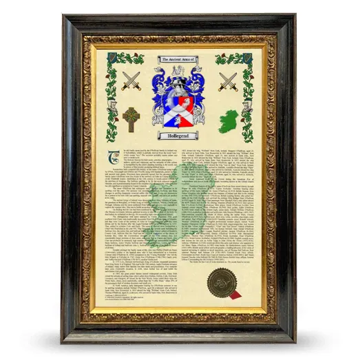 Hollegend Armorial History Framed - Heirloom