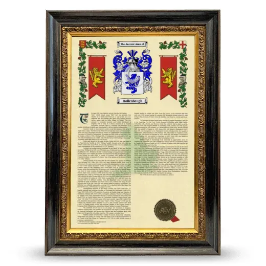 Hollenbaugh Armorial History Framed - Heirloom
