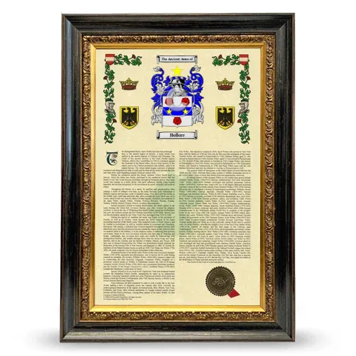 Hollore Armorial History Framed - Heirloom
