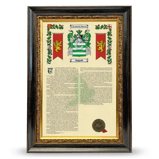 Hopgode Armorial History Framed - Heirloom