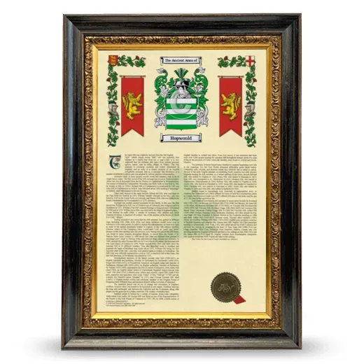 Hopwould Armorial History Framed - Heirloom