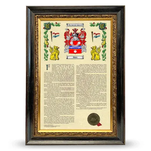 Horn Armorial History Framed - Heirloom