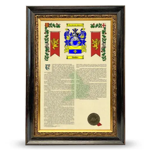 Houkes Armorial History Framed - Heirloom