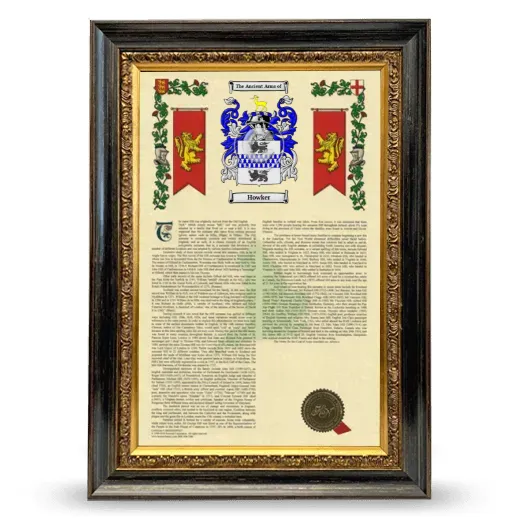 Howker Armorial History Framed - Heirloom