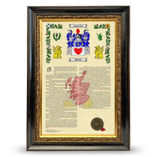 Howsin Armorial History Framed - Heirloom