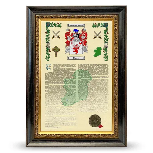 Hoyers Armorial History Framed - Heirloom