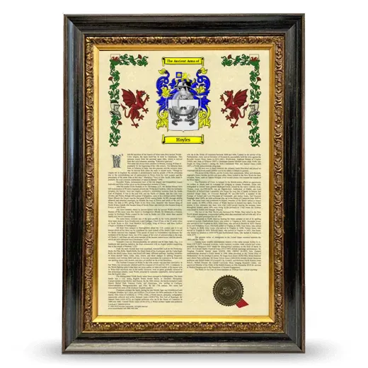 Hoyles Armorial History Framed - Heirloom