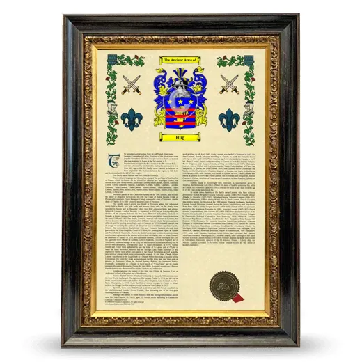 Hug Armorial History Framed - Heirloom