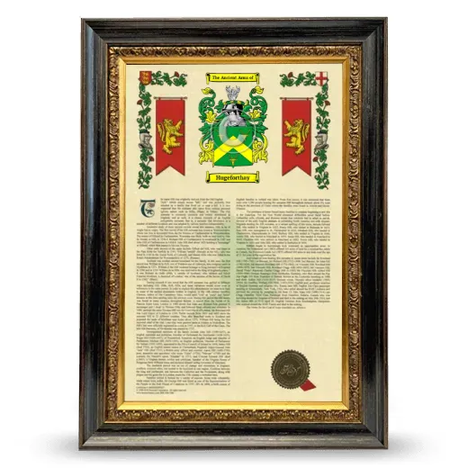 Hugeforthay Armorial History Framed - Heirloom