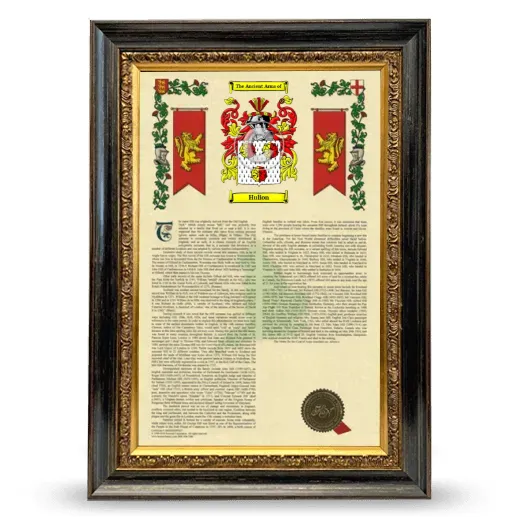Hulion Armorial History Framed - Heirloom