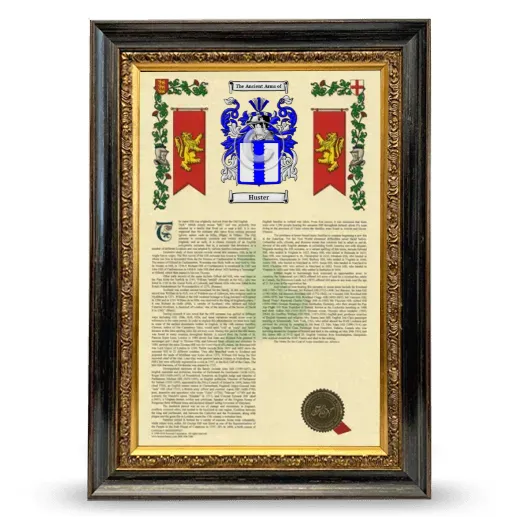 Huster Armorial History Framed - Heirloom