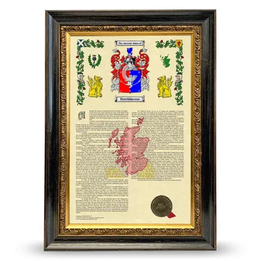 Hutchinsonn Armorial History Framed - Heirloom