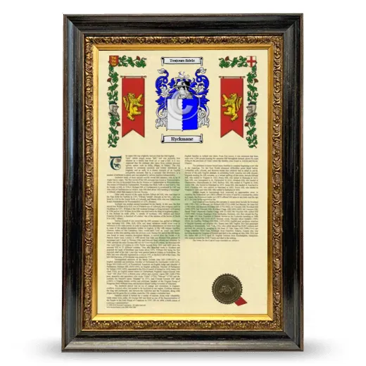 Hyckmane Armorial History Framed - Heirloom