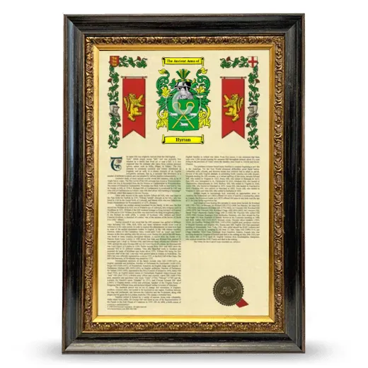 Hyrtan Armorial History Framed - Heirloom