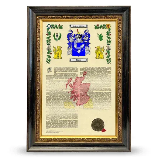 Ibson Armorial History Framed - Heirloom