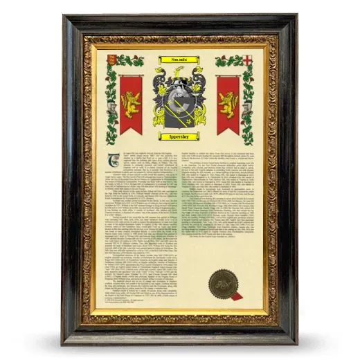 Ipperslay Armorial History Framed - Heirloom