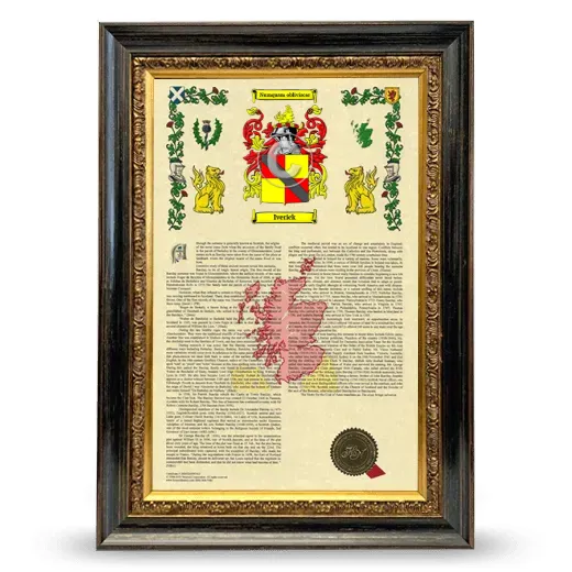 Iverick Armorial History Framed - Heirloom