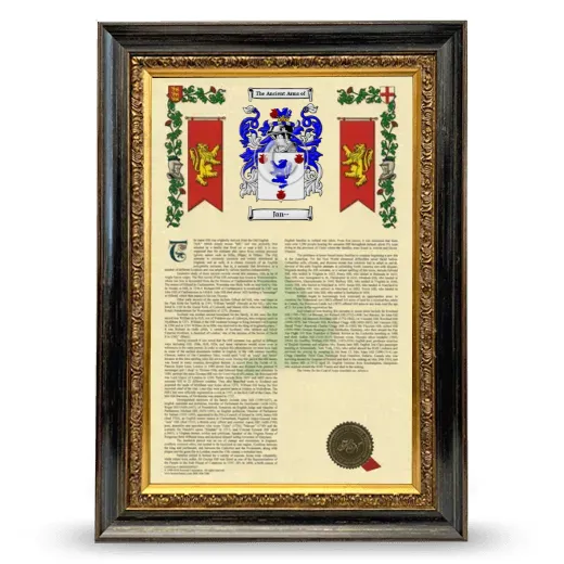 Jan-- Armorial History Framed - Heirloom