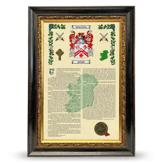 Jarvant Armorial History Framed - Heirloom