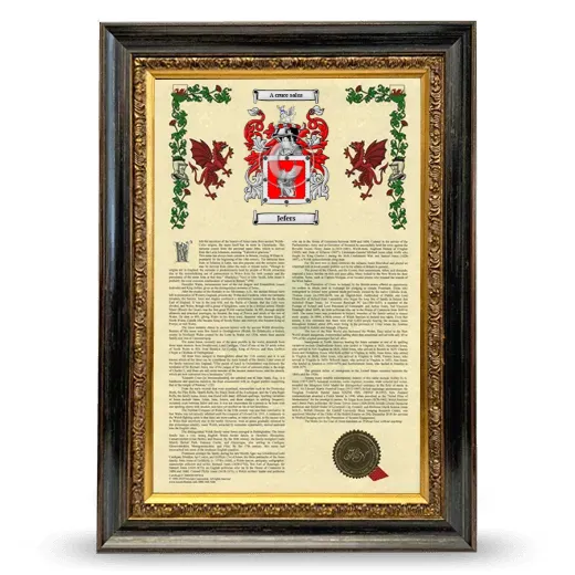 Jefers Armorial History Framed - Heirloom