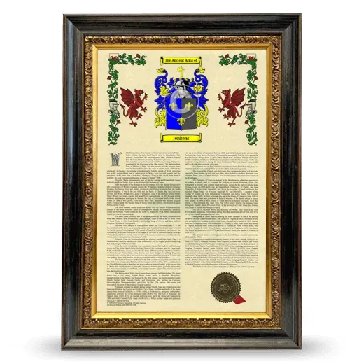 Jenkens Armorial History Framed - Heirloom