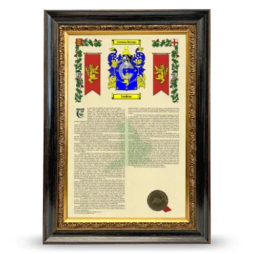 Jordens Armorial History Framed - Heirloom