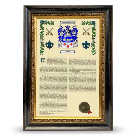 Joriot Armorial History Framed - Heirloom