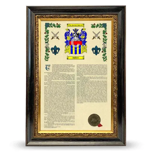 Joybert Armorial History Framed - Heirloom