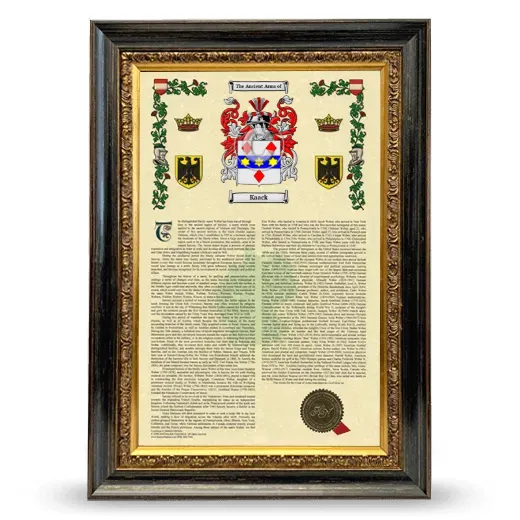 Kaack Armorial History Framed - Heirloom