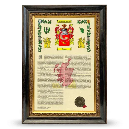 Kairns Armorial History Framed - Heirloom
