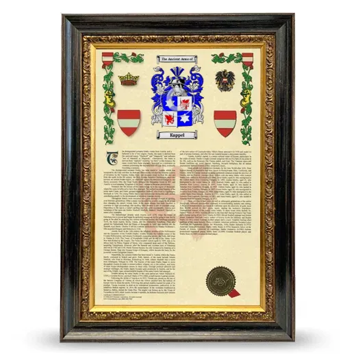 Kappel Armorial History Framed - Heirloom