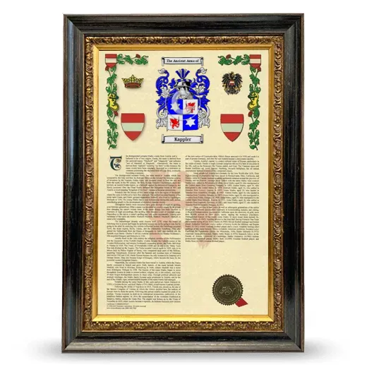 Kappler Armorial History Framed - Heirloom