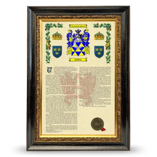 Karlsen Armorial History Framed - Heirloom