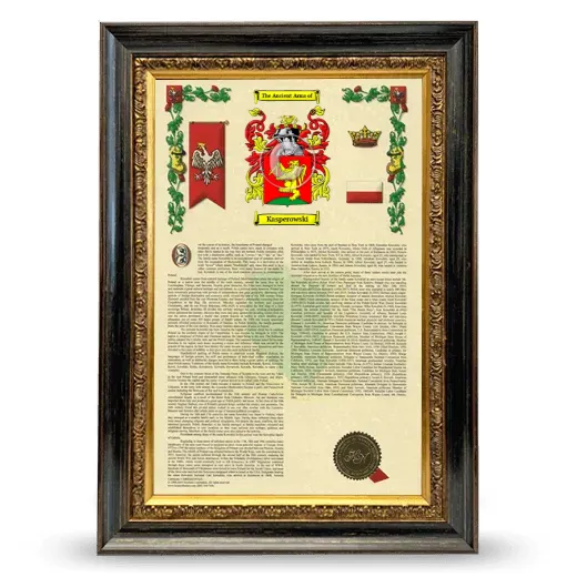 Kasperowski Armorial History Framed - Heirloom