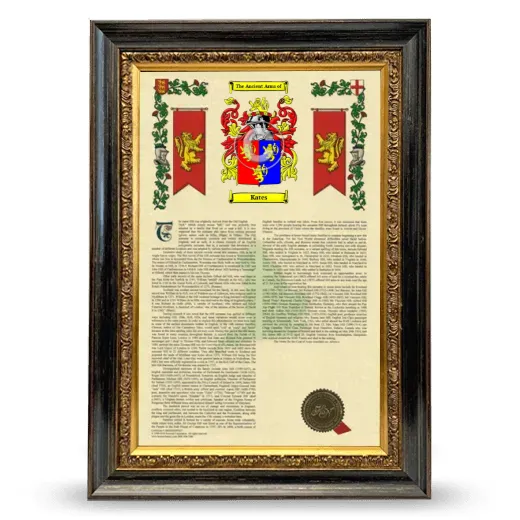 Kates Armorial History Framed - Heirloom