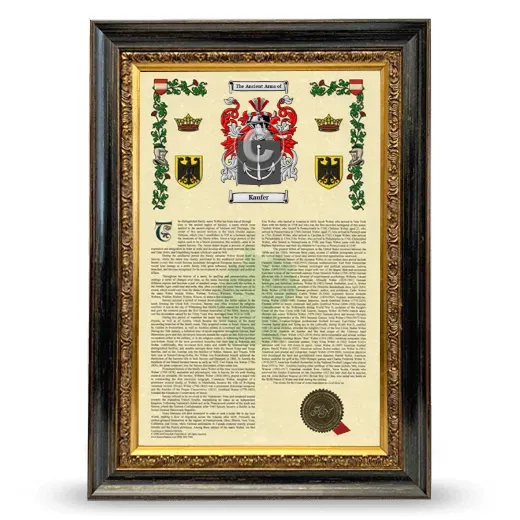 Kaufer Armorial History Framed - Heirloom