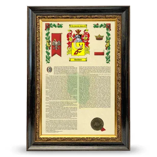 Kazimer Armorial History Framed - Heirloom